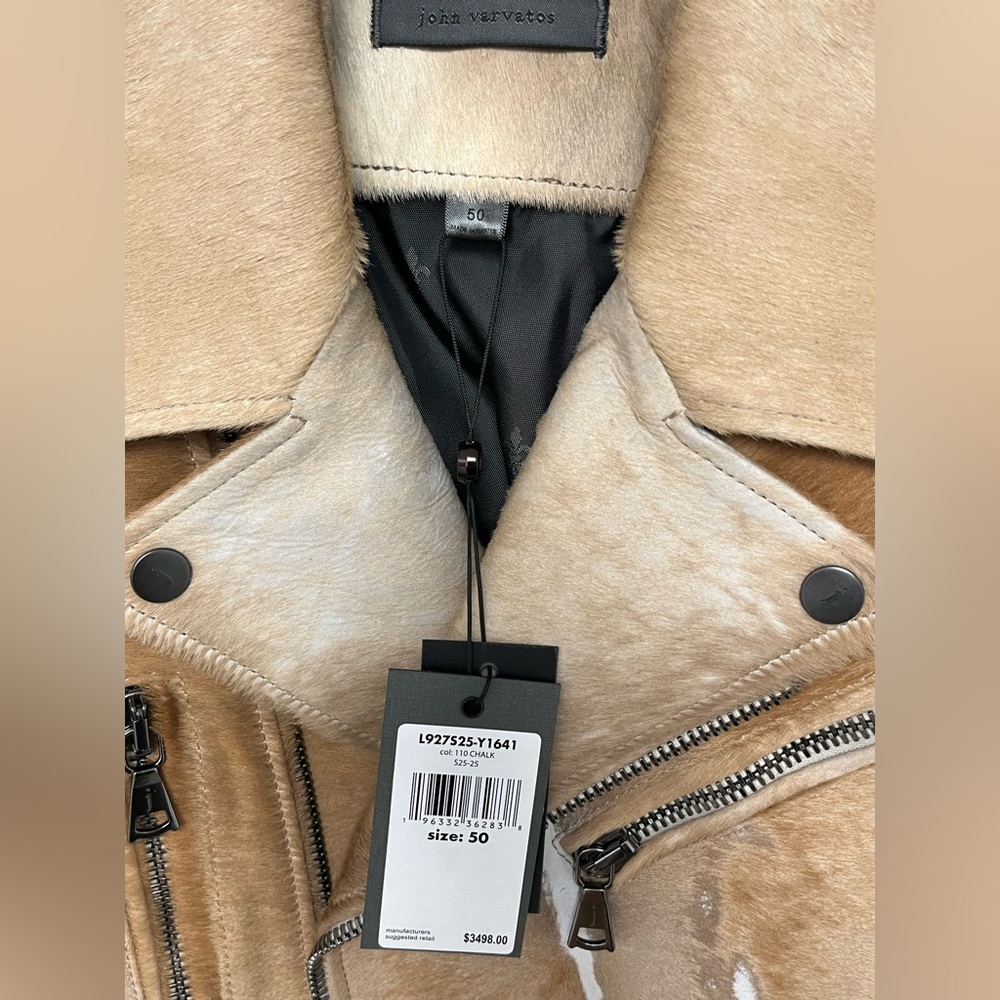 John Varvatos Chelsea Biker Jacket. Size 50 EU 40 USA.Brand new with tags $3498 - Picture 12 of 15